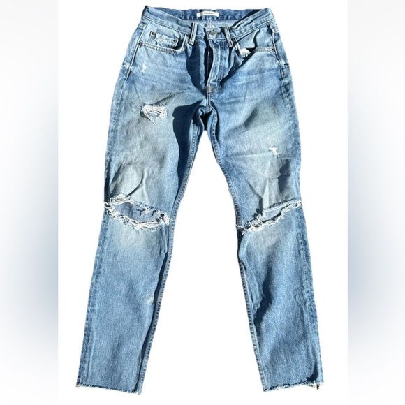 GRLFRND | Karolina High-Rise Light Wash Distressed Jeans in ‘To Be Continued’ 25 - Picture 8 of 10